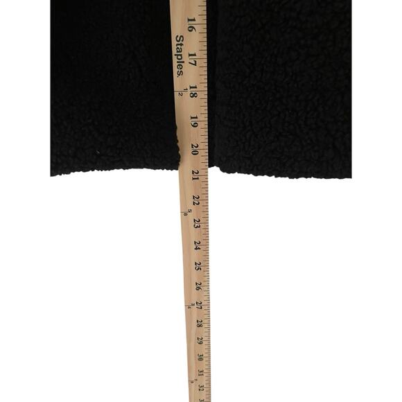 RSQ Womens PU Faux Leather Sherpa Lined Moto Vest Black Size Large Tillys L New - Picture 9 of 9